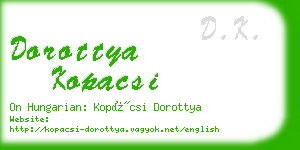 dorottya kopacsi business card